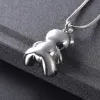 Kettingen roestvrij staal teddybeer hart urn as hanger gedenkteken crematie sieraden zilveren as aandenken ketting