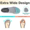 KWUKOTY Diabetic dla mężczyzn szeroko dopasowane regulowane buty do chodzenia ułatwia dyskomfort stopy | Rozmiar 7.5-12 Czarny