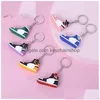 Keychains Lanyards Creative Mini PVC Sneakers For Men Women Gym Sportskor Keychain Handbag Chain Basketball Shoe Key Ho Drop Deliv Dhpko