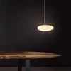 Luminária pendente de toque em forma de seixo, estilo nórdico, dia 41cm, branco, sala de jantar, cozinha, luz moderna, restaurante, café, bar