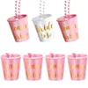 Marriage Bachelorette Party Team Bride DIY Plastic Bead Chain Cup Necklace Bar Play Accessories Drinking Game Beaded Cup