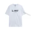 2024 Lanvin Men's Thirt Designer Luxury Classic Chest Letter Printed Mens and Womens Top Summer Summer High Lanvins Tshirt