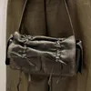 Abendtaschen Mädchen Einkaufstasche Koreanische Vintage Schulter Ästhetische Frauen Umhängetasche Reise Abdeckung Typ Handtasche Mode Damen Cool 2024