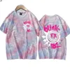 Плюс футболки World Tour 2024 Blink 182 Футболки для фанатов Tie Dye с круглым вырезом и короткими рукавами Мужская и женская футболка Подарок фанатам