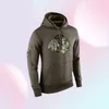 Spaccatura Blackhawks Olive Salute al servizio Ko Performance Ice Hockey Hoodie Men Women257L2058314