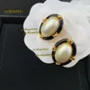 Stud français mode vintage émail goutte boucles d'oreilles pour WPMEN Niche Design Court Style léger luxe haut de gamme bijoux de charme