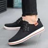 Casual Shoes Men Comfort Fabric koronkowy czarny niebieski szary buty męskie trenerze sportowe trampki Rozmiar 40-47 gai