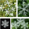 Christmas Decorations White Plastic Tree Decoration Artificial Snow Home Happy Year Party Supplies 12Pcs