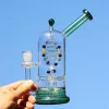 Qualidade de vidro Bong Gene Style Dab Rig Water Pipe Recycler Hookah Fumar Cachimbos Borosilicato Vidro Shisha com 14mm Joint Tigela Artesanal