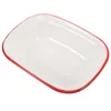 Dinnerware Sets Enamel Plate Baking Tray Pasties Storage For Kitchen Grill Pan Non-stick Pancakes Heat-resistant Pie Dish Fruit