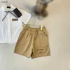 Luxo meninos meninas irmãos definir verão criança fatos de treino tamanho 100-150 crianças camisa de manga curta e shorts cáqui saia curta 24feb20