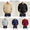 Men's Polos Formal Party Travel Workwear Casual Business Shirts Tops V-Neck Work Blouse Brand Button Up Long Sleeve