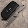 New Arrival A2254 High End Flipper Folding Knife M390 Stone Wash Blade CNC TC4 Titanium Alloy Handle Outdoor EDC Pocket Ball Bearing Washer Folder Knives