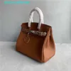 Totes BK Bolsa de couro genuíno Camada de cabeça de couro portátil de grande capacidade Bolsa de platina Couro genuíno Padrão de lichia clássico versátil portátil com logotipo hbD5