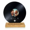 Bijoux Vinyle personnalisé avec support en bois, vinyle plaque acrylique, code de chanson musicale, chanson personnalisée avec votre photo, cadeau pour Valenti