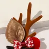Akcesoria do włosów 2pcs/set Kawaii Christmas Ear Clip Kobiet Dziewczyna Santa Snowman Hair Spin CMAS Party Barrettes for Kids Cosplay Neake