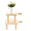 Decoratieve platen Houten plantenplanken Balkon Succulenten Bloemenstandaard Plank Pot Kruk Orchideeornamenten