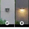 텅스텐 필라멘트 램프 LED 태양 벽 조명 야외 방수 태양 울타리 램프 램프 정원 야드를위한 보안 조명 외부