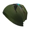 Berets Wansici Beanie Hat Knit Cap Nature Green and Blue Hummingbird throted-Throted