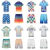 Casablanc designer mens camiseta conjunto verão Masao San impressão mulheres viagens férias praia shorts camisa solta casual camisa de seda de alta qualidade casal camiseta tamanho M-3XL