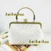 Evening Bags Women Diy Handbag Lace Decoration With Metal Clasp Frame Material Set Or Finish Designer Bag Luxury Bag 2024 Handbag Expensive Duffle Bag