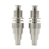Electric Domeless Titanium Nail 10mm 14mm 18mm Joint GR2 with Quartz Dish Glass Hookah Pipes Dab Rigs Wax Oil Tools ZZ
