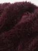 Fur Women Fluffy Faux Fur Jackets Black Loose Furry Turn Down Collar Long Sleeve Coats Female Winter Vintage Warm Lady Overcoat