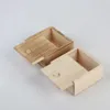 New Storage Boxes Bins Wooden Storage Box With Slide Top Earnail Ring Bracelet Necklace Natural Jewelry Display Case Home Jewelry Gift Packaging Box