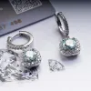 Oorbellen JoyceJelly Luxe Massief Zilver 925 Sieraden 1ct D Kleur Moissanite Oorbellen Voor Vrouwen Groen Blauw Lab Gemaakt Diamanten Oorhangers