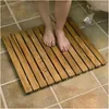 Tapis de bain Tapis de douche 19,75 pouces X Teck doré clair et foncé