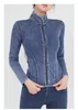 2024 Spring Autumn Women'spatchwork Jackets dragkedja Stand-krage Kvinnas smala sportrockar BKW24003