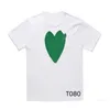 Designer Men's T-Shirts Play Designer Men's T-Shirts Casual Women's Des Badge Garcons Quality Print Short Sleeve Short T-Shirt Couple Hearts Tshirt MECS8OFY