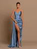 Simple Strapless Evening Dresses Side Split Mermaid Prom Gowns Sleeveless Custom Made for Formal Party Dresses Plus Size