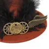 Bérets Steampunk Top Chapeaux Capuchon En Épingle À Cheveux Funky Avec Plume Et Aile Fedoras Pour Les Faveurs De Fête Femmes Filles Halloween Habiller Vacances