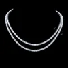 Personalized 14k Solid White Gold with Vvs Vs Cvd Round Cut Igi Gia Certified Lab Grown Diamond Tennis Necklace