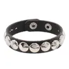 Abbigliamento da palco Accessori per la danza Bracciale a catena con rivetti punk Braccialetti in pelle stile rock in pelle con punte Bracciale in pelle unisex