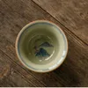 Tekoppar handmålade öppning av landskap keramik kopp set teaware skål för ceremoni kaffe muggar flod tecup zen