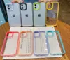 10A 2024 Nouveau 2 en 1 Transparent Candy Color Phone Cases pour iPhone 12 11 Pro Max XR X XS Max 7 8 Plus 12 Mini Couverture antichoc en silicone souple