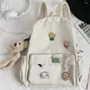 Sacs d'école dames Nylon mignon sac à dos ours fille sac Badge poupée tendance de la mode