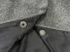 ウールメタルマークブラックシャツジャケットメンパーカークラシックカジュアルブランドジャケットシャツ特大のボンバージャケットスプリングコートメンズスウェットシャツプルオーバージャケットフード