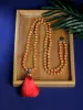 Necklaces Natural Vajra Bodhi necklace,Original Rudraksha Beaded Knotted Japamala Necklace,Meditation Yoga Blessing Jewelry 108 Mala Rosar