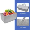 Slippers -Felt Bags Shopper Shopping Bag Wood Basket Light Gray Firewood Pocket Foldable Spaper Rack