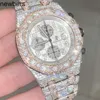 Homens de luxo Ap Diamond Diamonds Watch Pass Test Quartz Movement vvs Iced Out Sapphire Watch 2023 11 Vvs Moissanite Styles Out Melhor Qualidade Rose Gold Silver Tone Tes