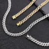 New Hot Selling S925 Sterling Silver Hip Hop Necklace Full Inlay d Color Vvs1 Moissanite Men 7mm Wide Cuban Chain