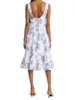 Robes décontractées Femmes S Summer Midi Robe sans manches Low Back Floral Print Tank Hem à volants