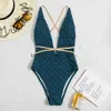 Mulheres Swimwear Sexy Sólido One Piece Swimsuit Mulheres Profundo Decote Em V Backless Banadage Arround Oco Out Banheira Bodysuit MonokiniH24222