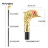 Golden Bird Head Red Eye Animal Fashion Walking Stick Decorative Cospaly Vintage Party Fashionable Walking Cane Crosier 93cm