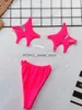 Kobiety stroje kąpielowe seksowne mikro bikini 2024 Kobiety Pentagram Design Transparent Neon Clear Pasek Wyglądaj przez stringi stmeku kostiumy dojrzewania de Baoh24222