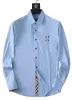 Топ Мужская рубашка Роскошный дизайнер Мужская повседневная облегающая деловая рубашка Классическая мужская классическая рубашка Мужская брендовая рубашка с длинным рукавом Fashion Fall S-3XL 915871113