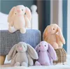 Easter Bunny Plush Toy Cartoon Simulator Long Ear Soft Rabbit fyllda Animal Doll Toys for Kids Birthday Christmas Girlvän